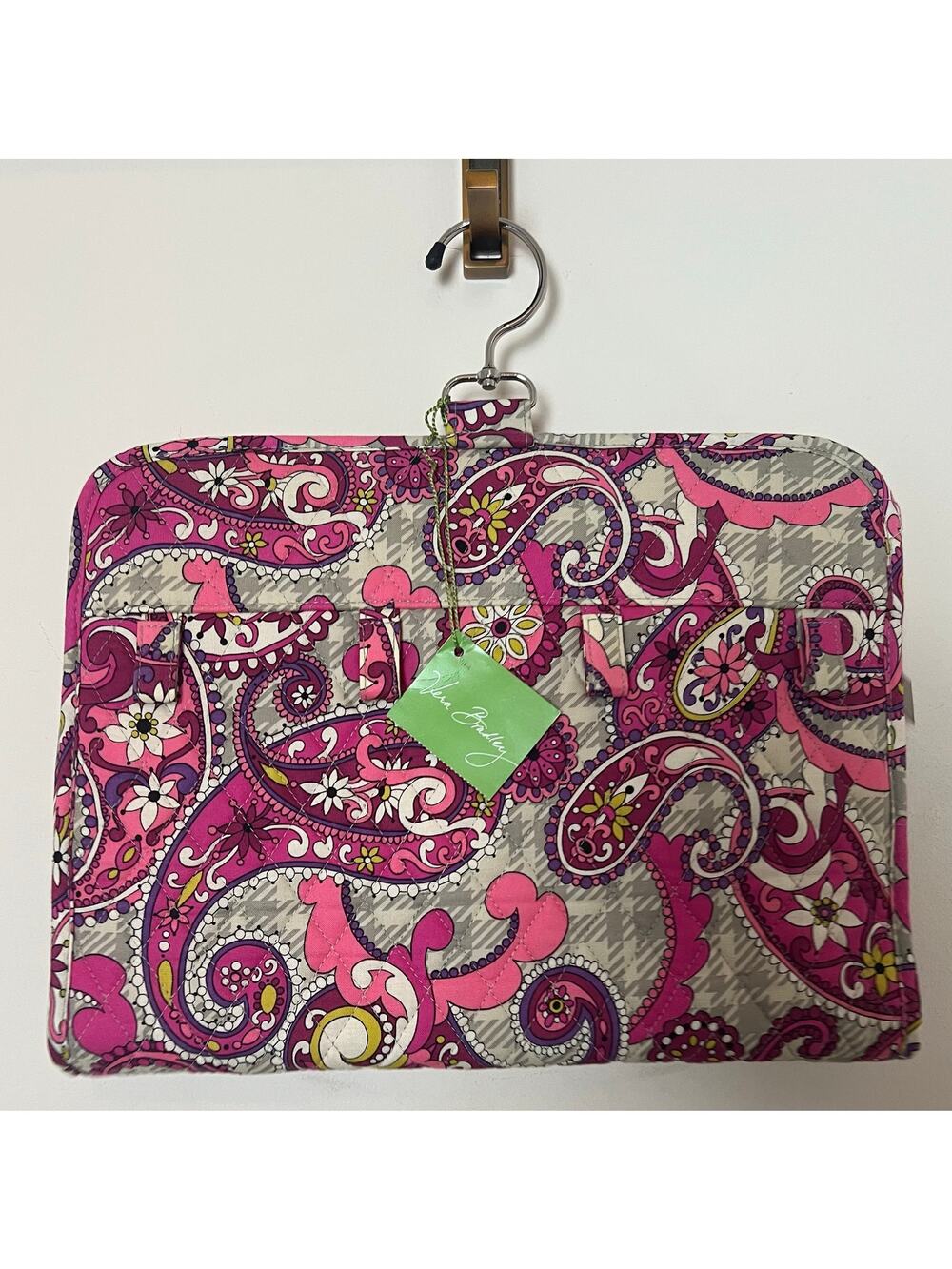 NEW Vera Bradley Keep It Up Organizer Pink Paisley Folding Packable Travel Case